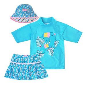 NWT UV Skinz Kids' 3-piece Swim Set, Tucan